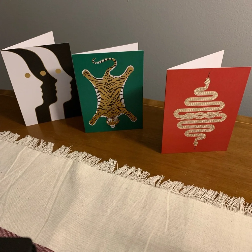 Jonathan Adler New in Sealed Box Explorer Foil Note Cards w Envelopes Seals